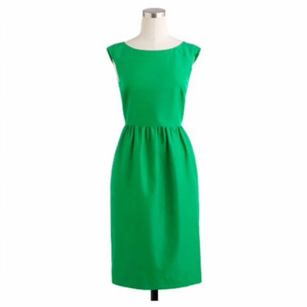 J. Crew Elegant Green Sleeveless Dress - Lucille